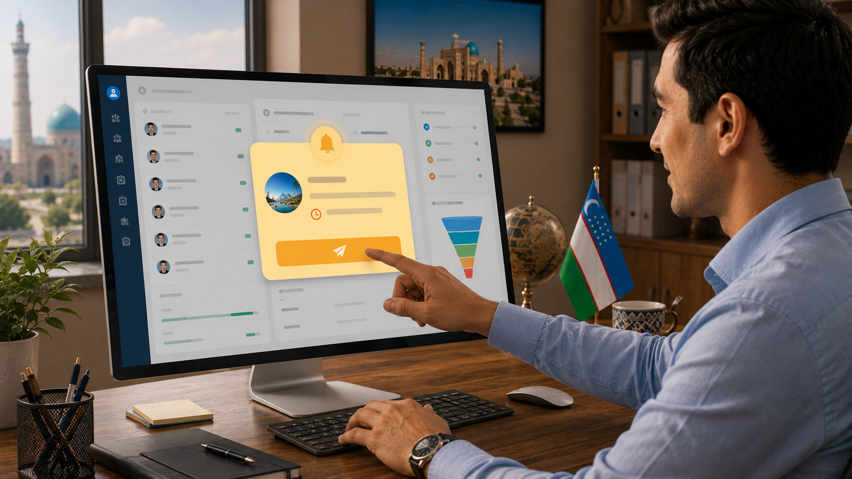 CRM follow-up reminder after quote sent